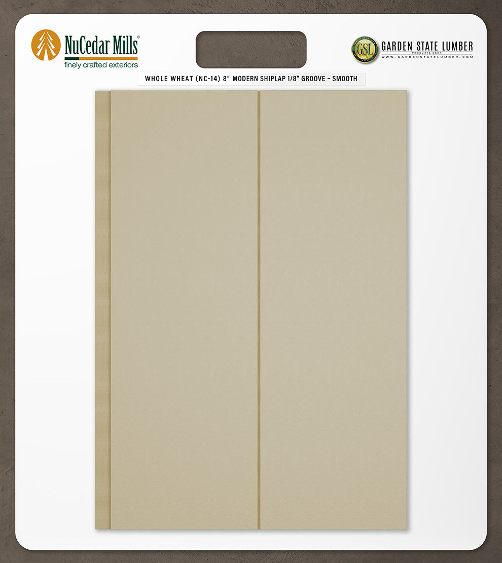 8″ Smooth T&G Modern Shiplap Strips - 2' x 2' Display