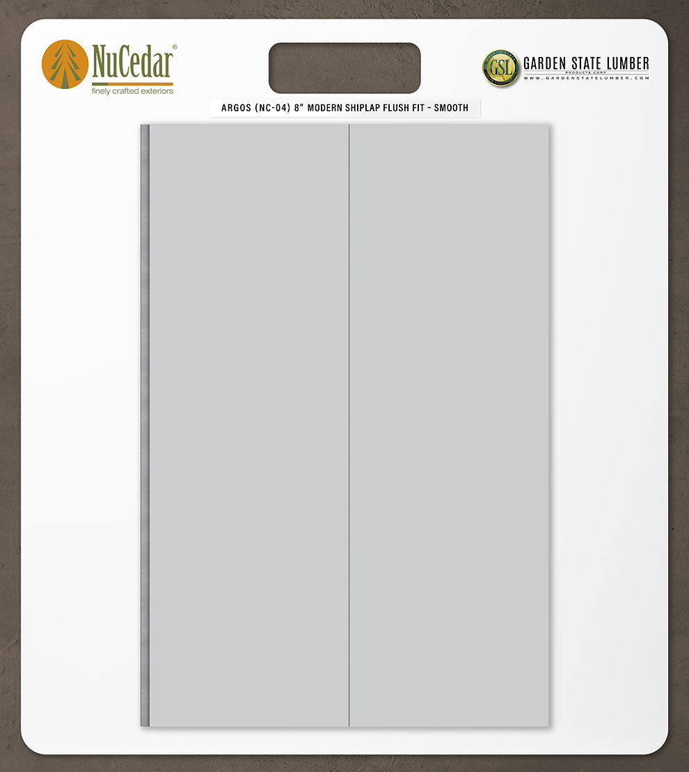 8″ Smooth T&G Modern Shiplap Strips - 2' x 2' Display