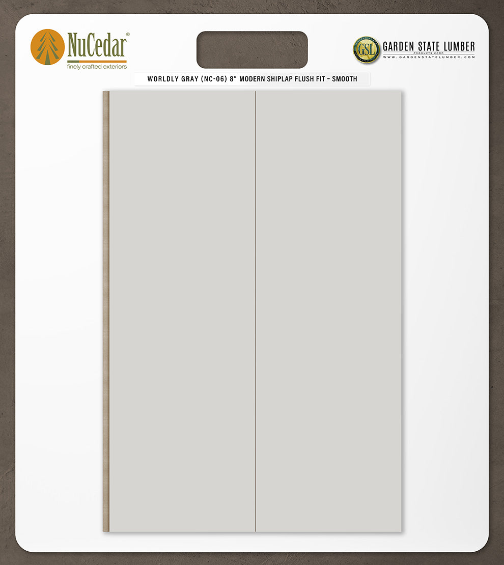 8″ Smooth T&G Modern Shiplap Strips - 2' x 2' Display