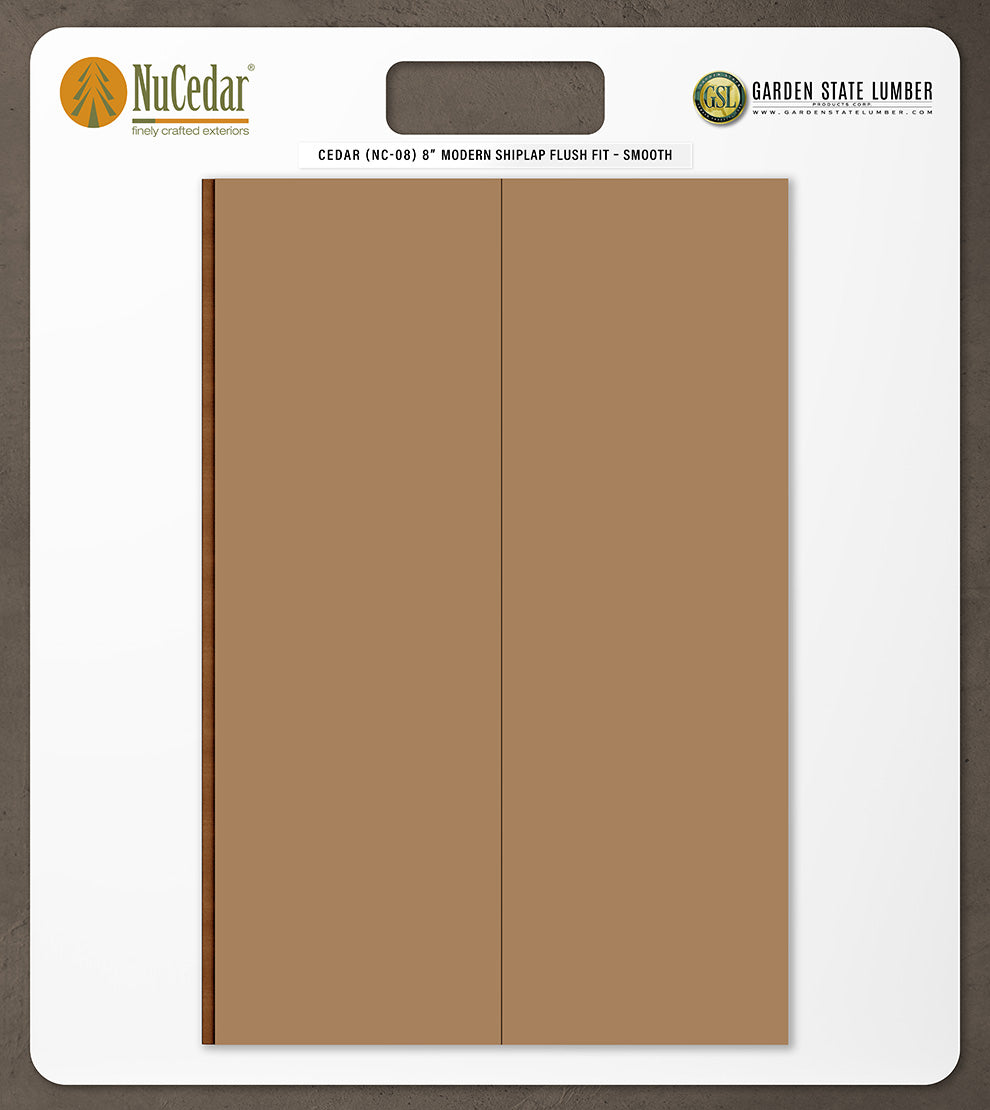 8″ Smooth T&G Modern Shiplap Strips - 2' x 2' Display