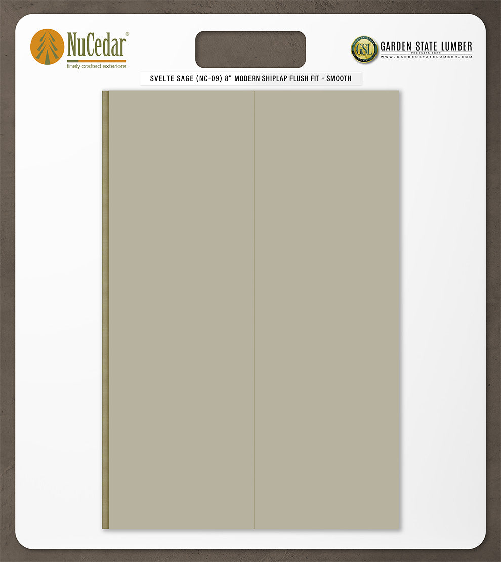 8″ Smooth T&G Modern Shiplap Strips - 2' x 2' Display
