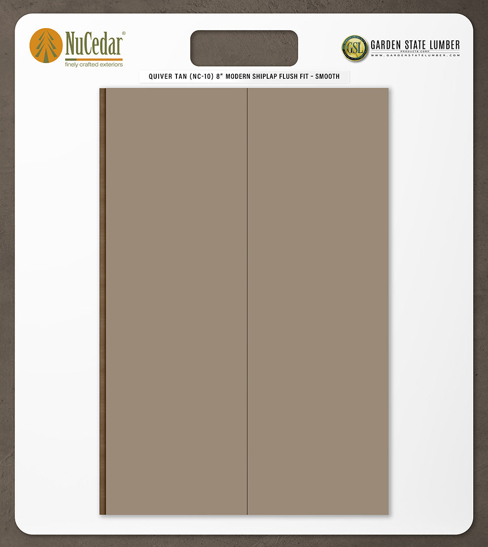 8″ Smooth T&G Modern Shiplap Strips - 2' x 2' Display
