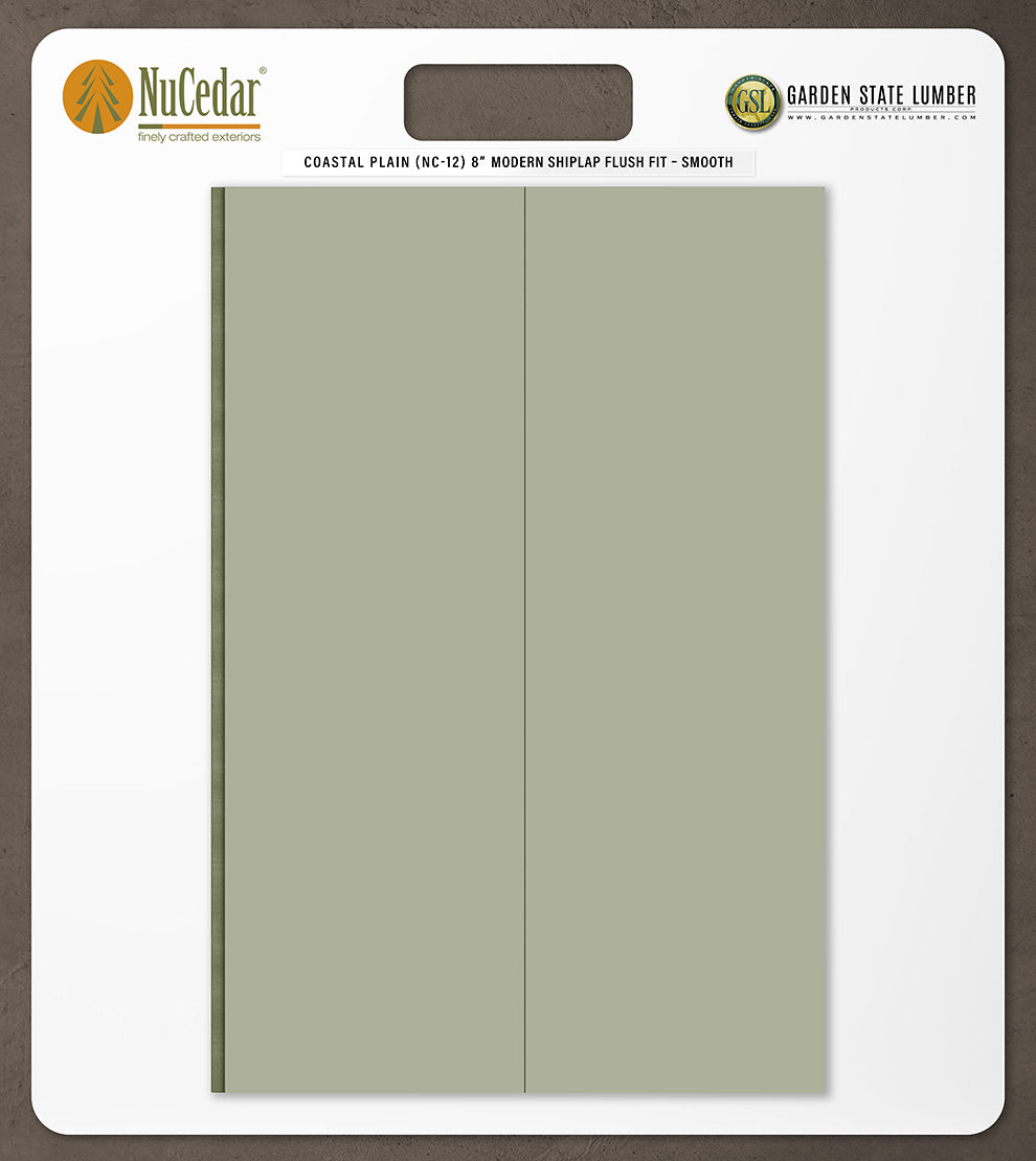 8″ Smooth T&G Modern Shiplap Strips - 2' x 2' Display