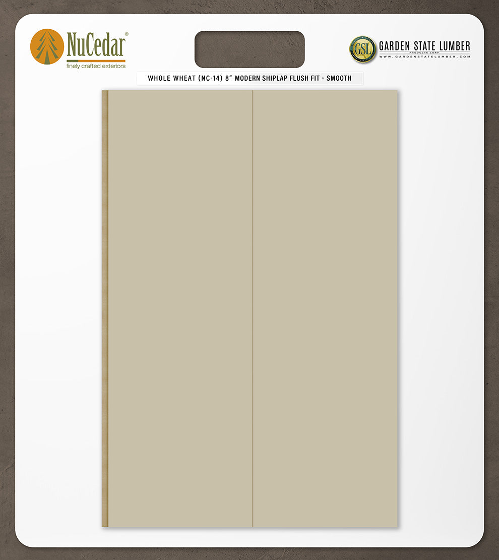 8″ Smooth T&G Modern Shiplap Strips - 2' x 2' Display