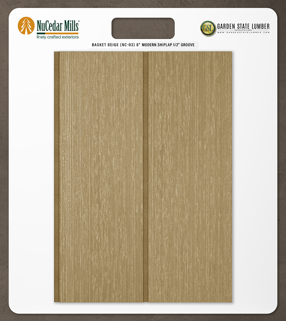 8″ RoughSawn T&G Modern Shiplap Strips - 2' x 2' Display