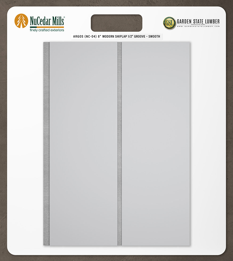 8″ Smooth T&G Modern Shiplap Strips - 2' x 2' Display