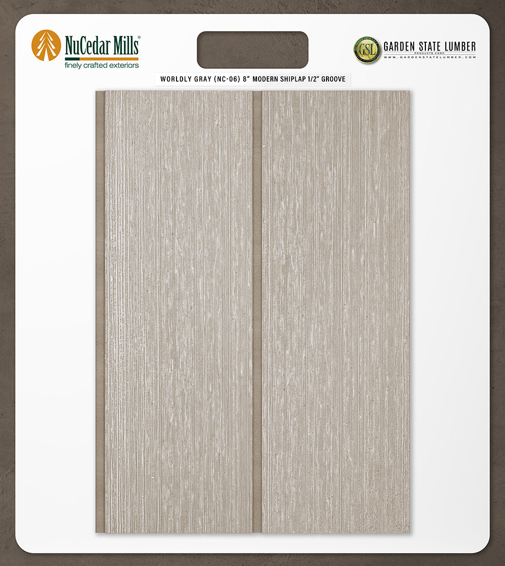 8″ RoughSawn T&G Modern Shiplap Strips - 2' x 2' Display