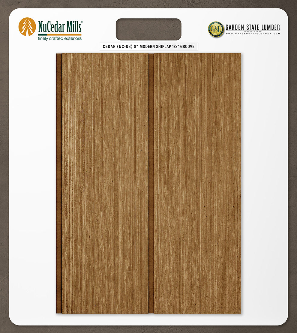 8″ RoughSawn T&G Modern Shiplap Strips - 2' x 2' Display