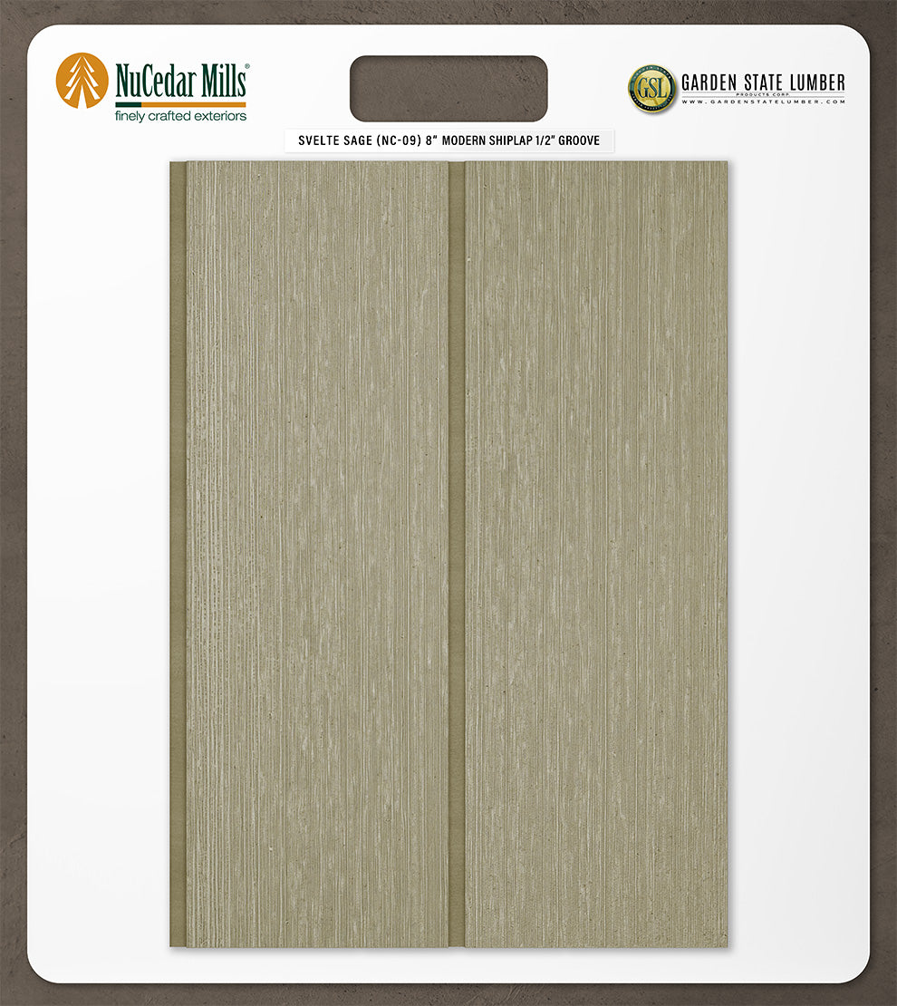 8″ RoughSawn T&G Modern Shiplap Strips - 2' x 2' Display