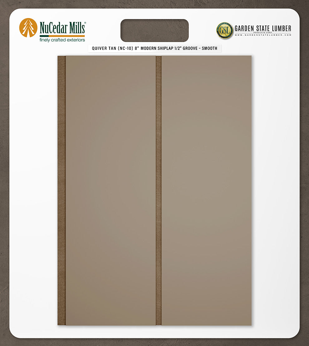 8″ Smooth T&G Modern Shiplap Strips - 2' x 2' Display