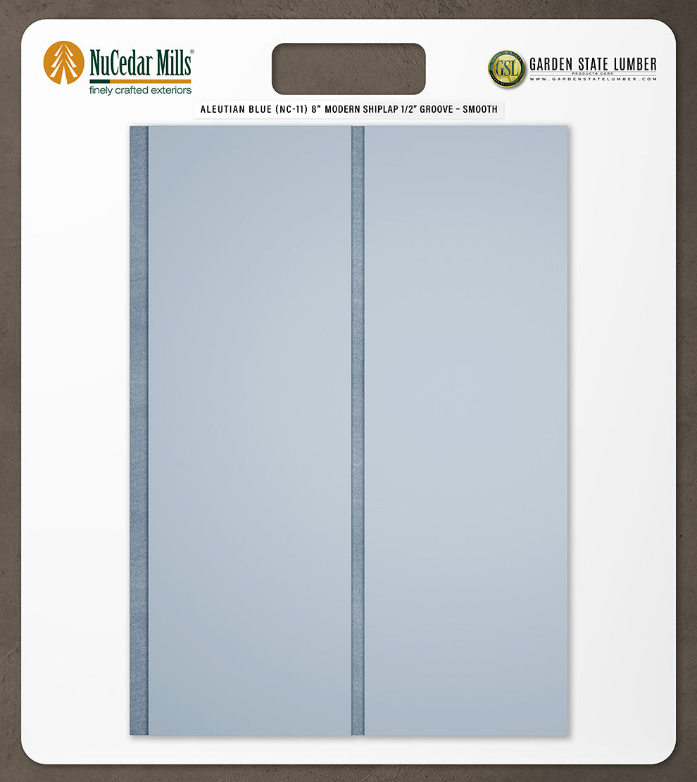 8″ Smooth T&G Modern Shiplap Strips - 2' x 2' Display