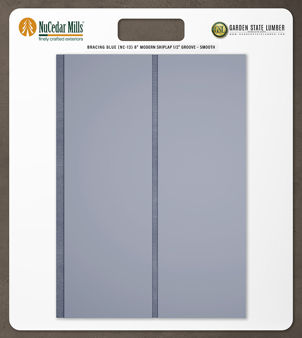 8″ Smooth T&G Modern Shiplap Strips - 2' x 2' Display