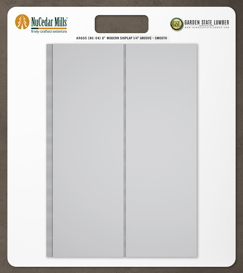 8″ Smooth T&G Modern Shiplap Strips - 2' x 2' Display