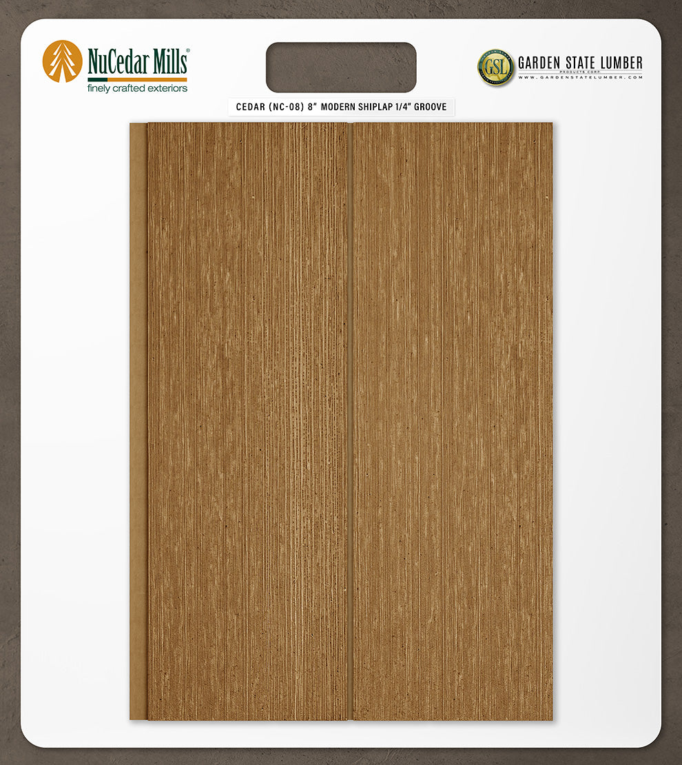 8″ RoughSawn T&G Modern Shiplap Strips - 2' x 2' Display