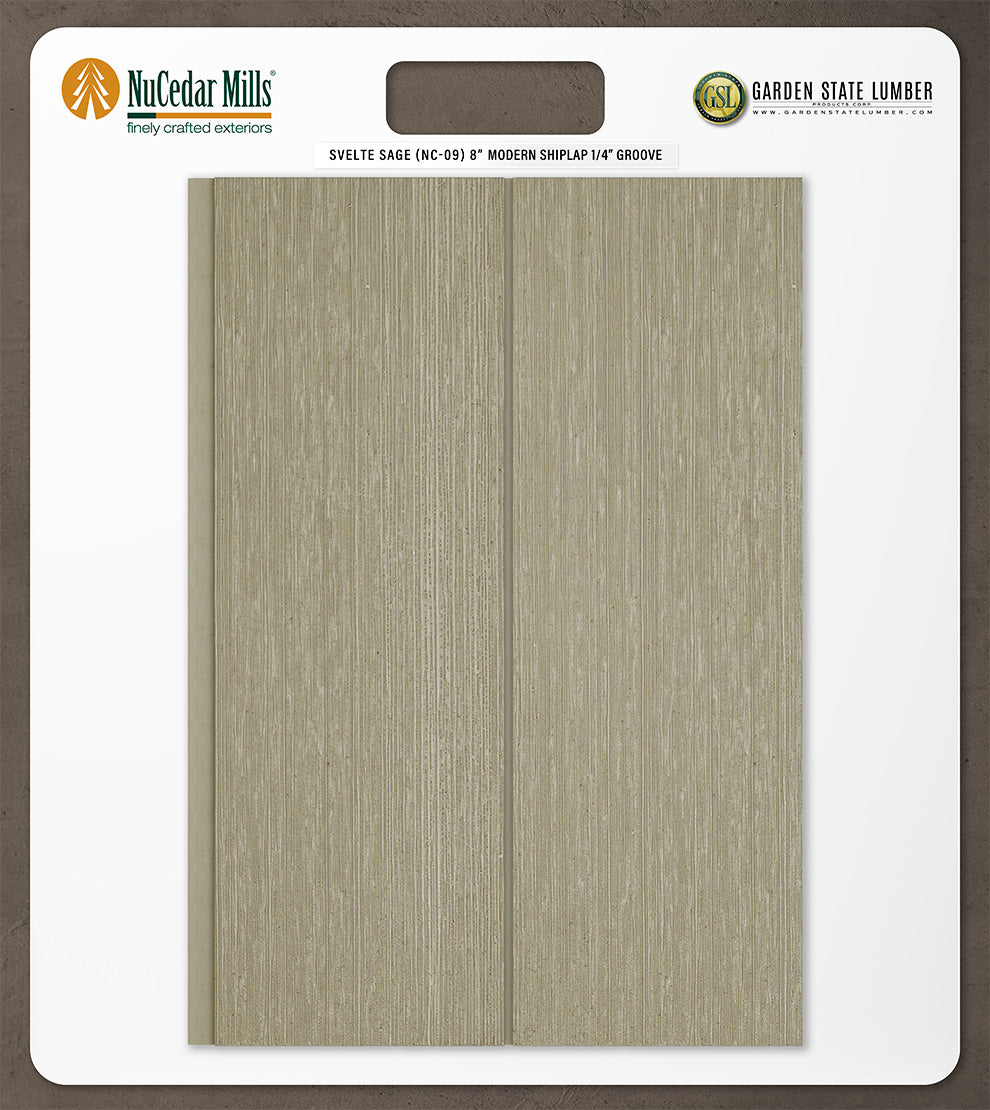 8″ RoughSawn T&G Modern Shiplap Strips - 2' x 2' Display