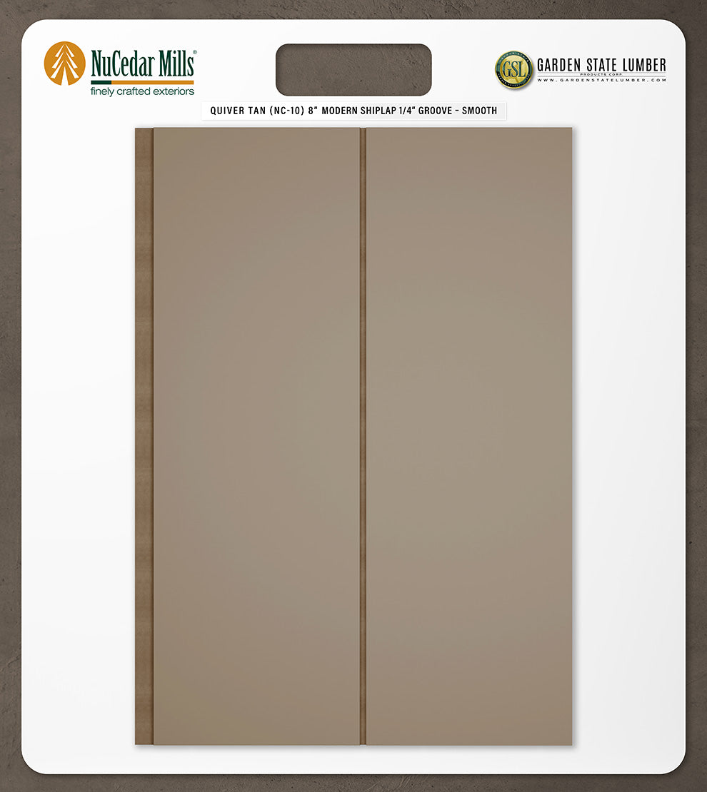 8″ Smooth T&G Modern Shiplap Strips - 2' x 2' Display