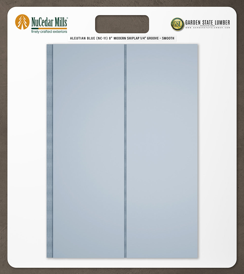 8″ Smooth T&G Modern Shiplap Strips - 2' x 2' Display
