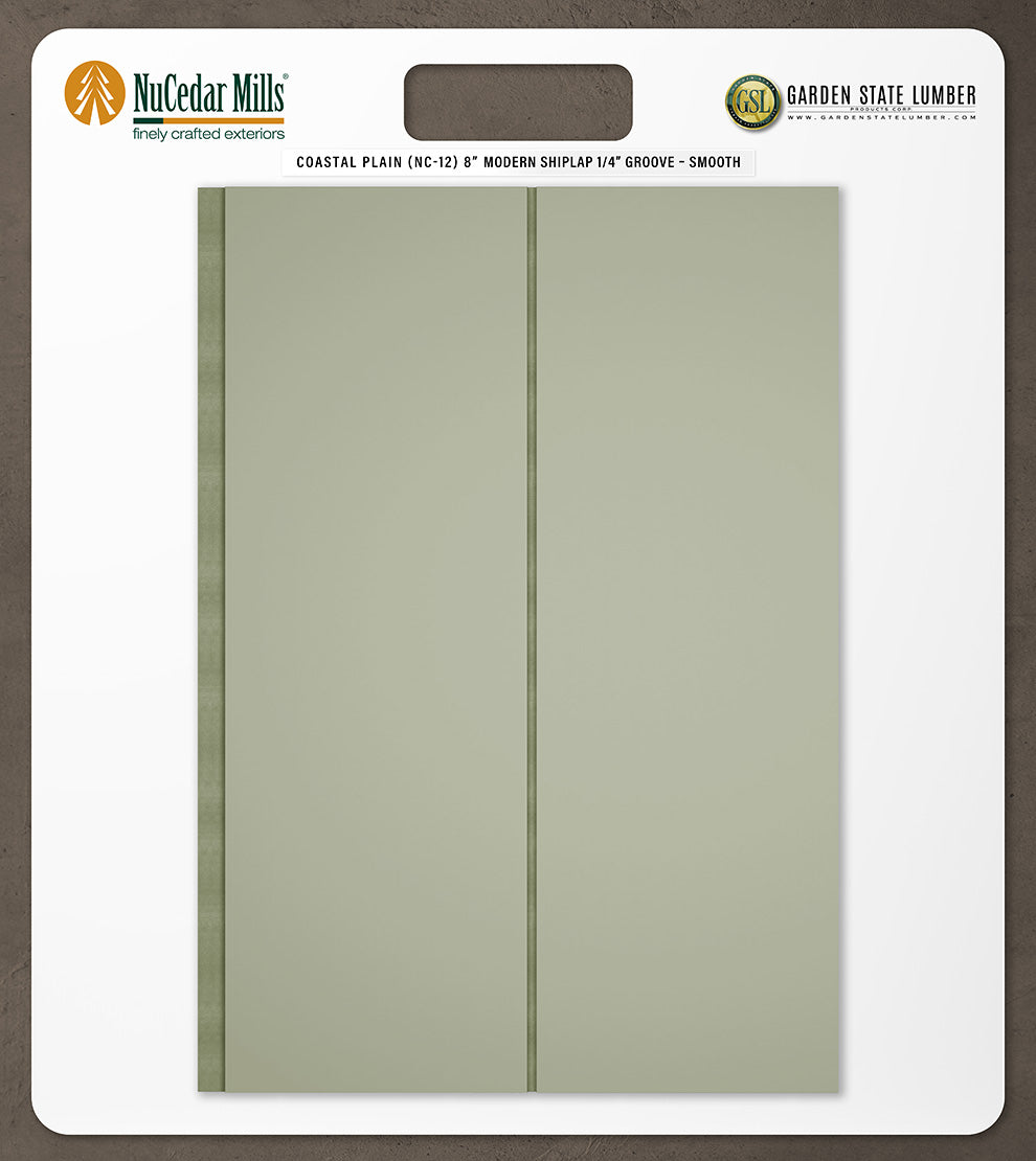 8″ Smooth T&G Modern Shiplap Strips - 2' x 2' Display