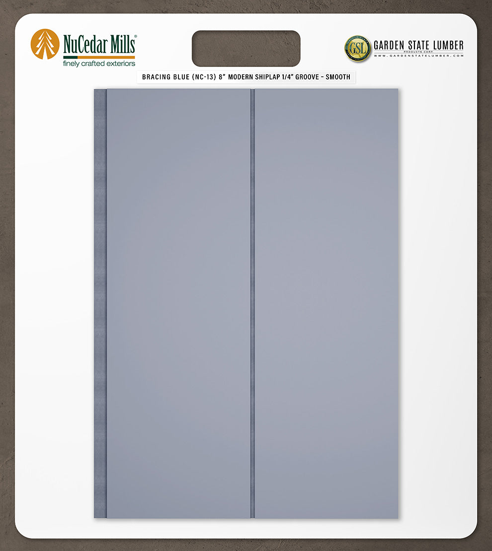 8″ Smooth T&G Modern Shiplap Strips - 2' x 2' Display