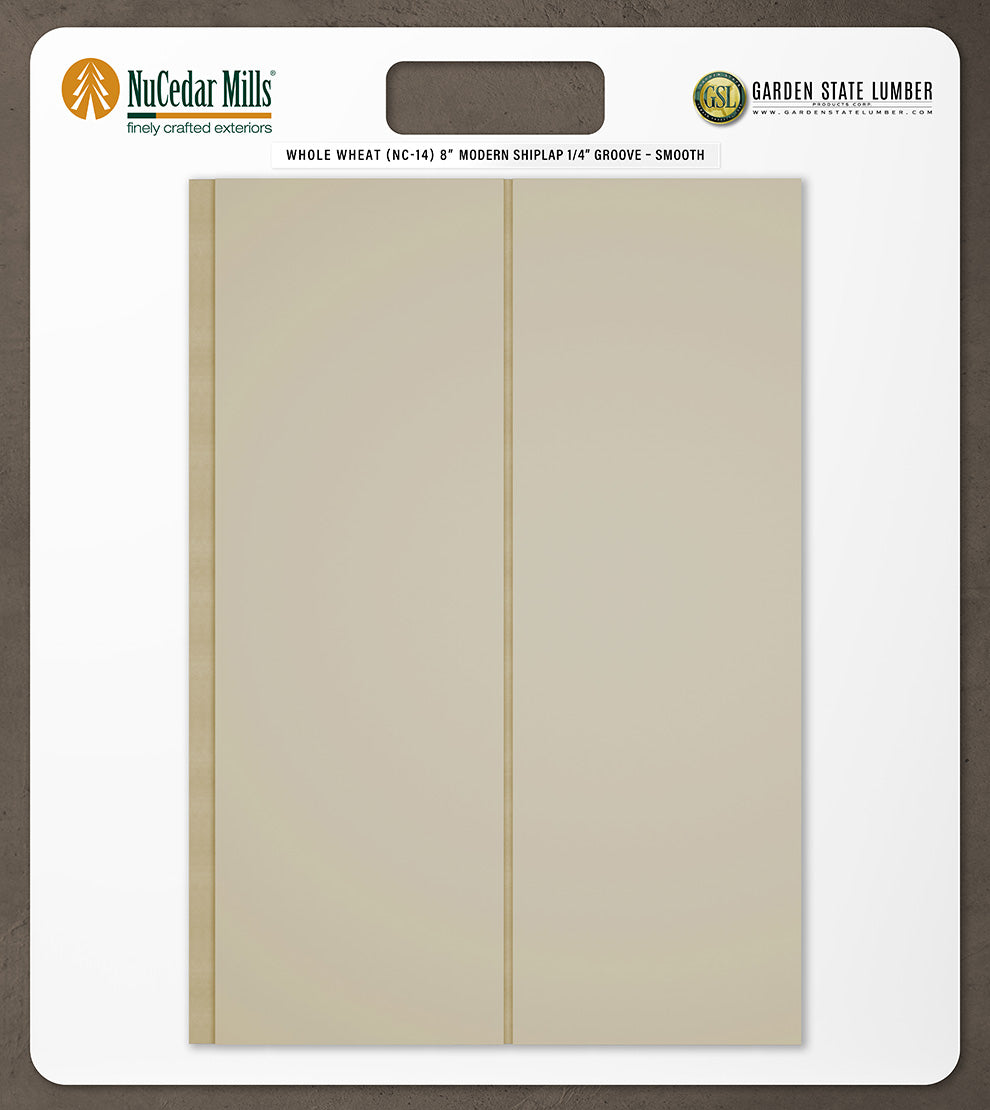8″ Smooth T&G Modern Shiplap Strips - 2' x 2' Display