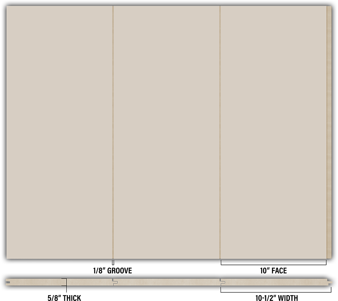 10″ Smooth T&G Modern Shiplap Strips - Individual