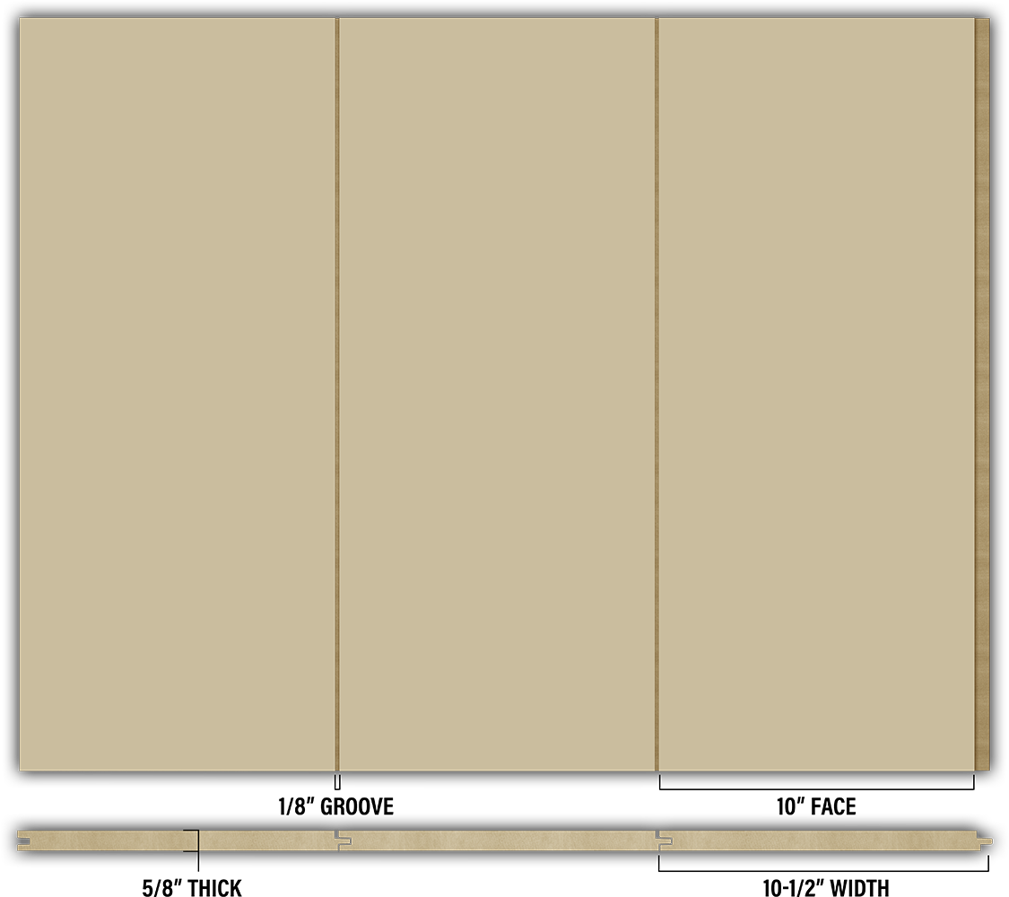 10″ Smooth T&G Modern Shiplap Strips - Individual
