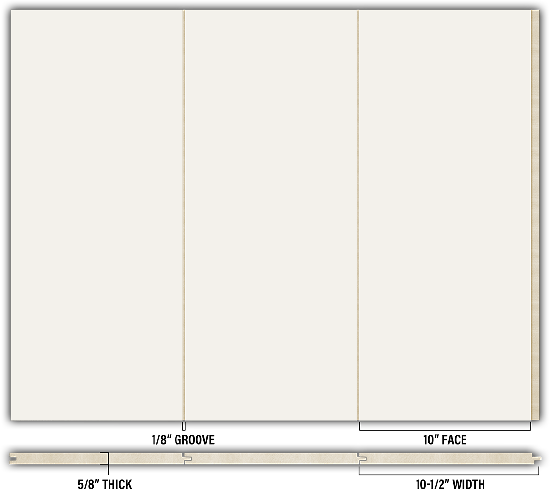 10″ Smooth T&G Modern Shiplap Strips - Individual