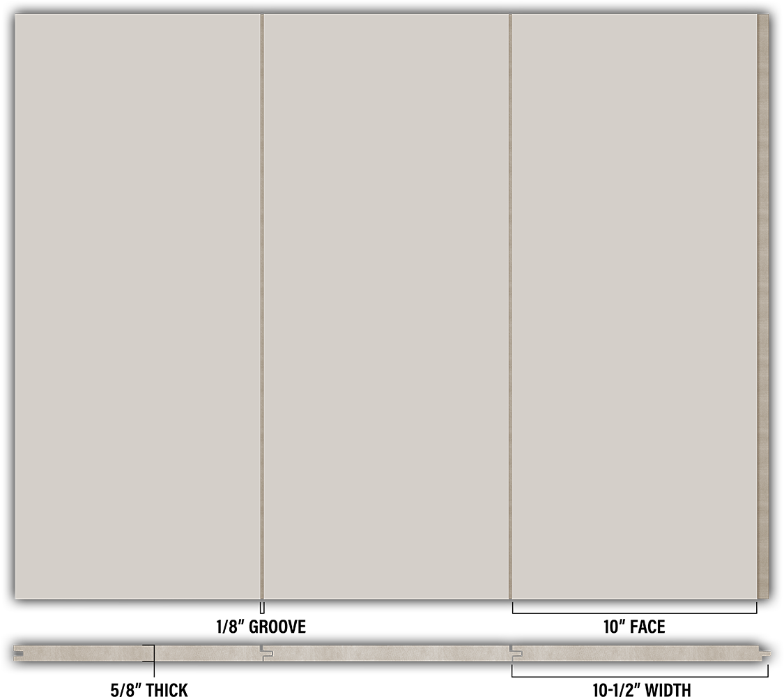 10″ Smooth T&G Modern Shiplap Strips - Individual