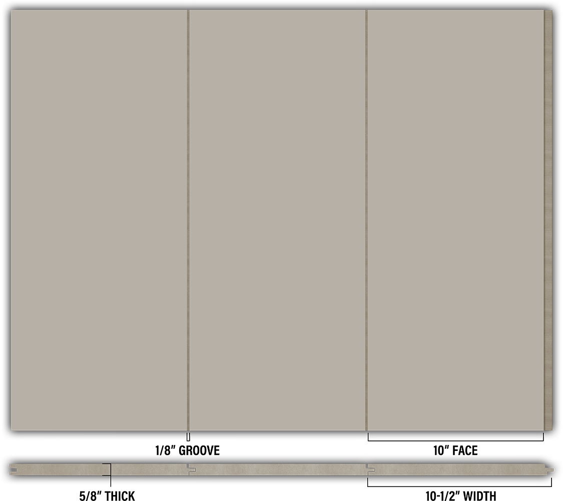 10″ Smooth T&G Modern Shiplap Strips - Individual