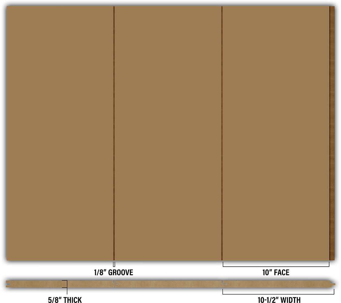 10″ Smooth T&G Modern Shiplap Strips - Individual