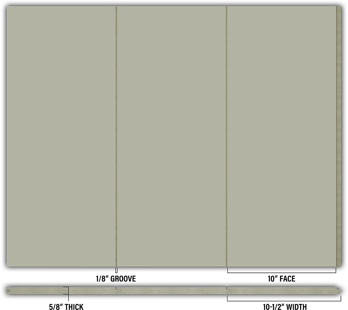 10″ Smooth T&G Modern Shiplap Strips - Individual
