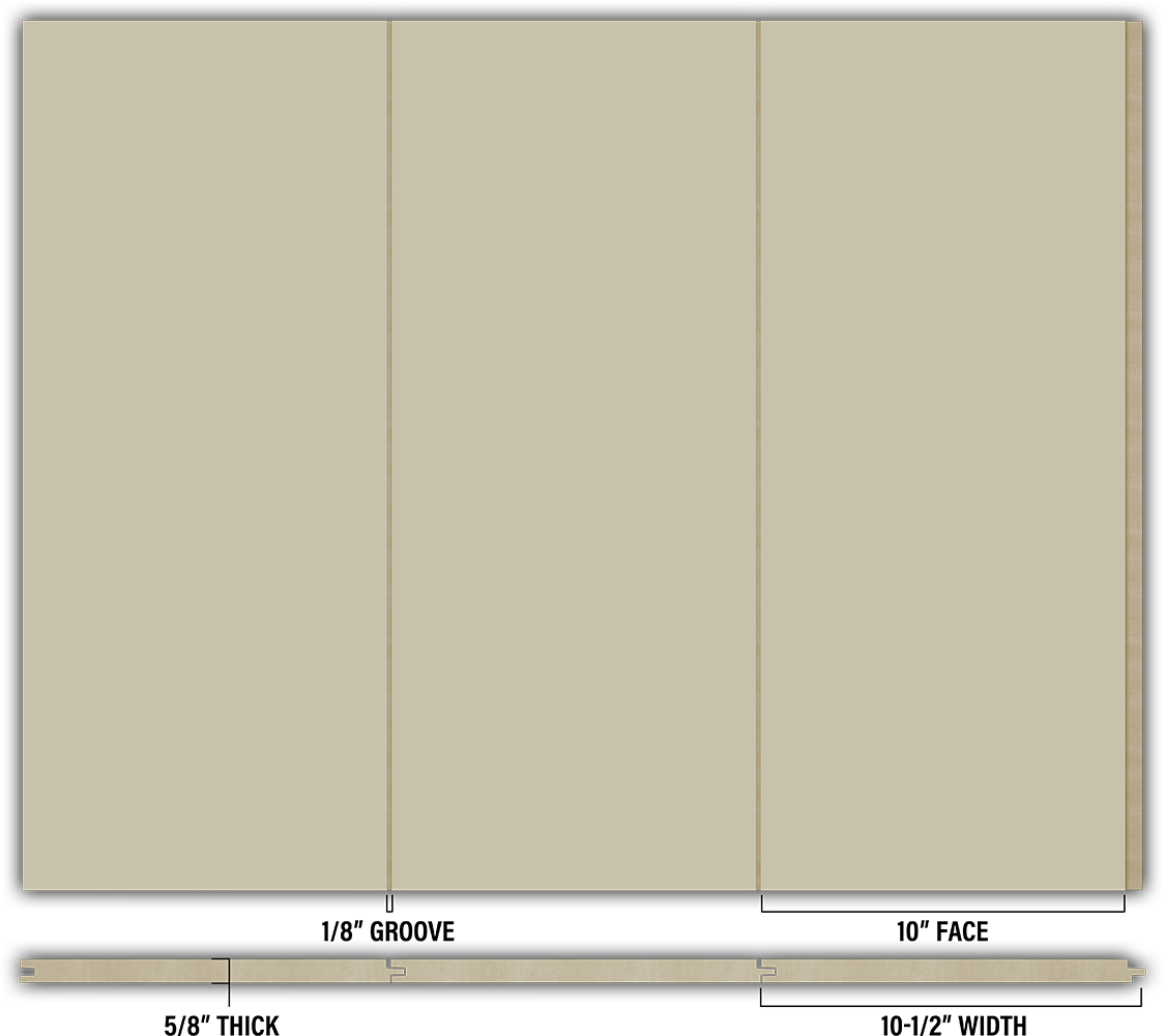 10″ Smooth T&G Modern Shiplap Strips - Individual