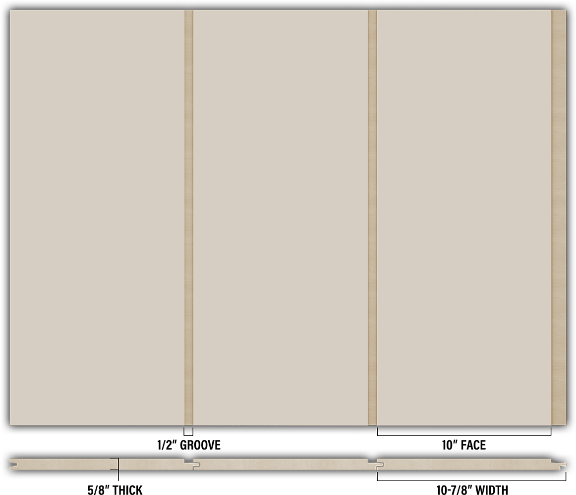 10″ Smooth T&G Modern Shiplap Strips - Individual