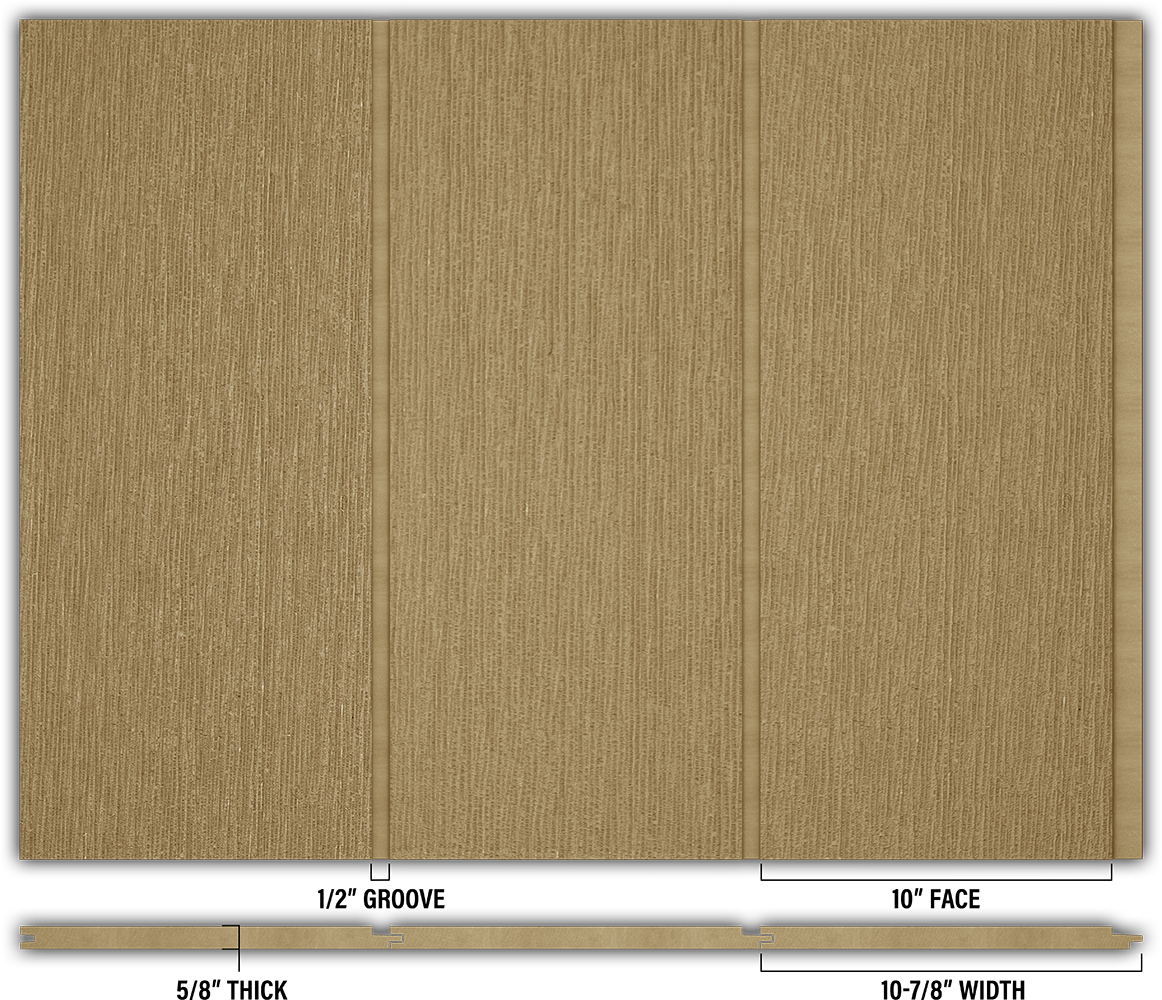 10″ RoughSawn T&G Modern Shiplap Strips - Individual
