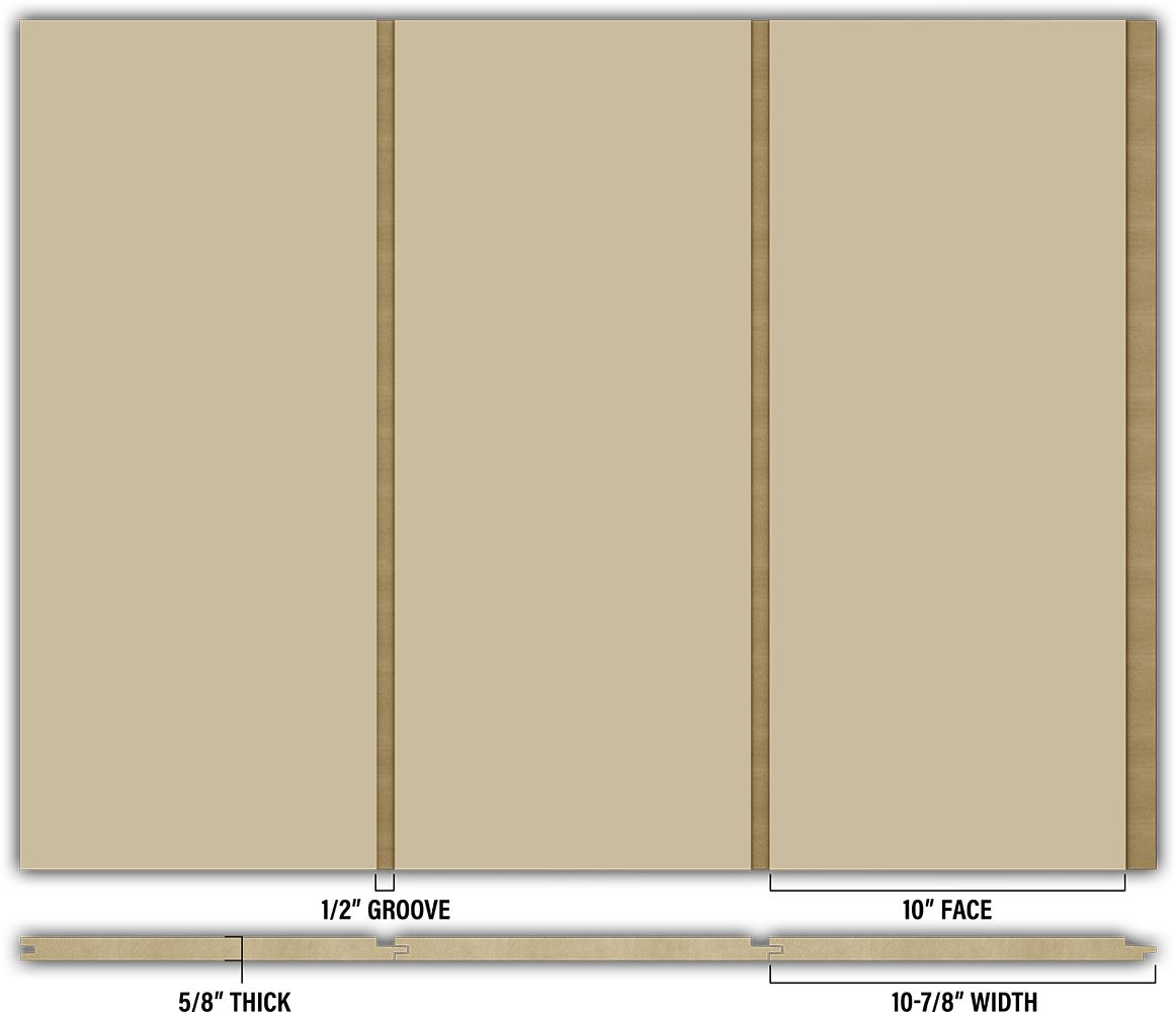 10″ Smooth T&G Modern Shiplap Strips - Individual