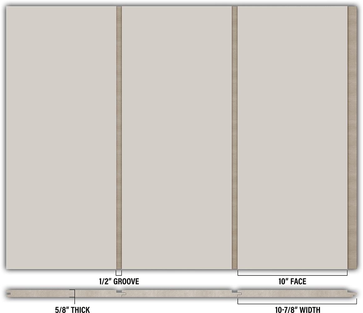 10″ Smooth T&G Modern Shiplap Strips - Individual