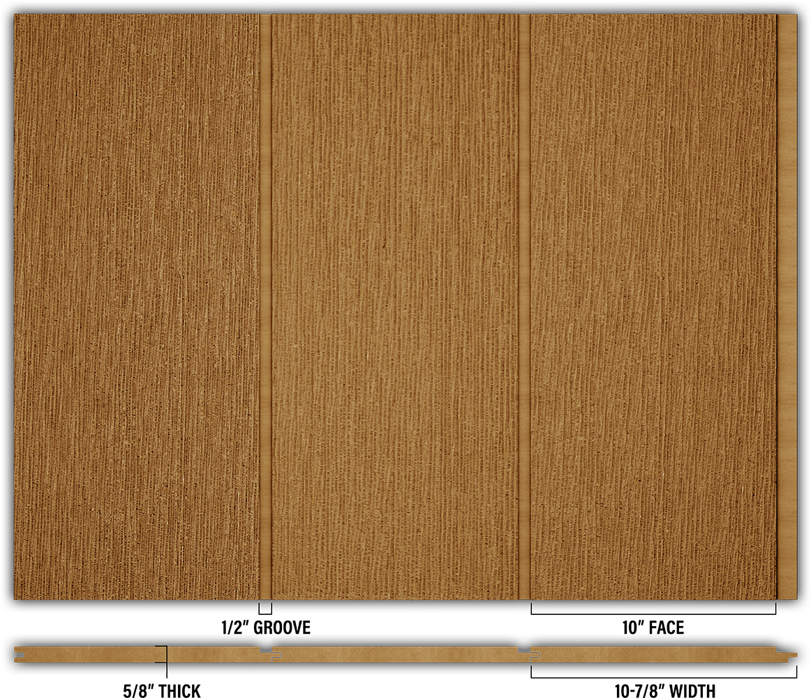 10″ RoughSawn T&G Modern Shiplap Strips - Individual