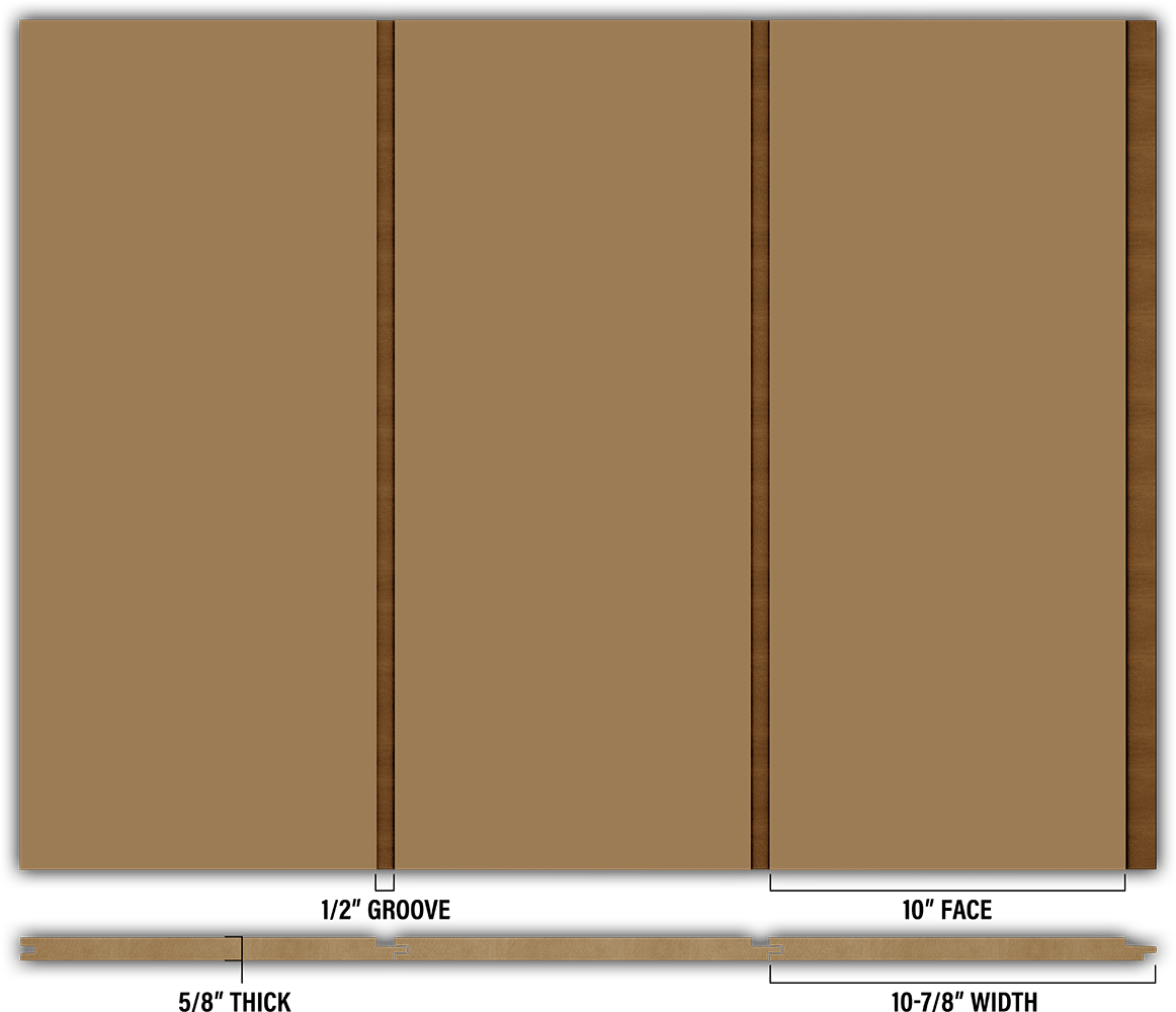 10″ Smooth T&G Modern Shiplap Strips - Individual