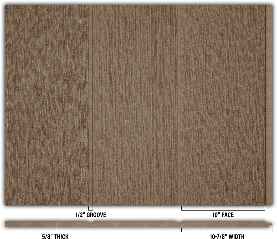 10″ RoughSawn T&G Modern Shiplap Strips - Individual