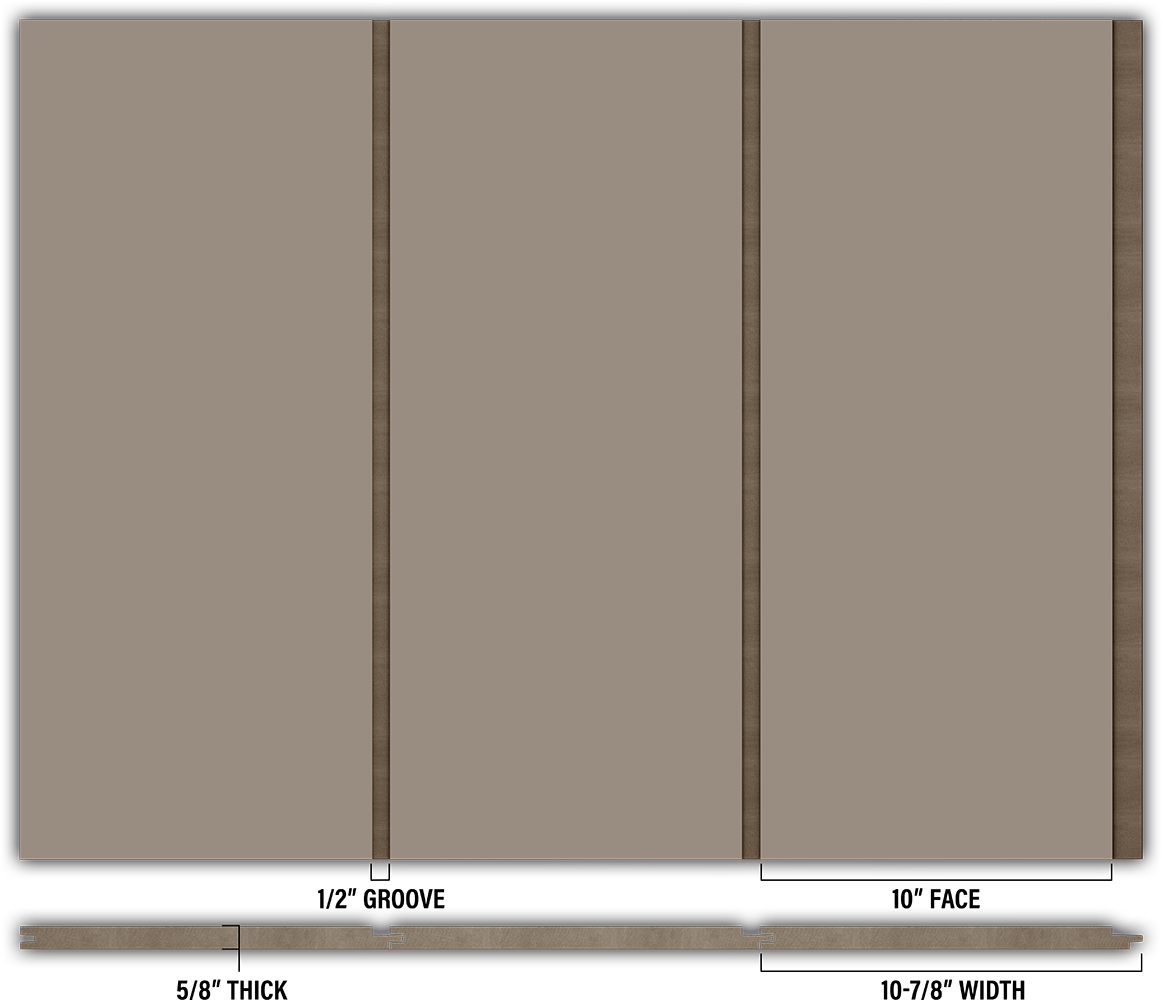 10″ Smooth T&G Modern Shiplap Strips - Individual