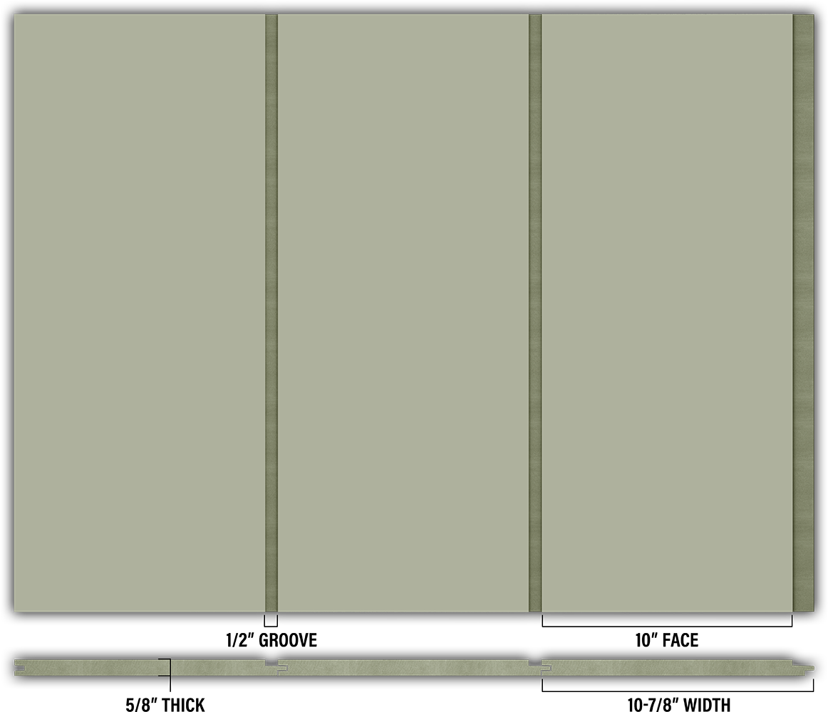 10″ Smooth T&G Modern Shiplap Strips - Individual