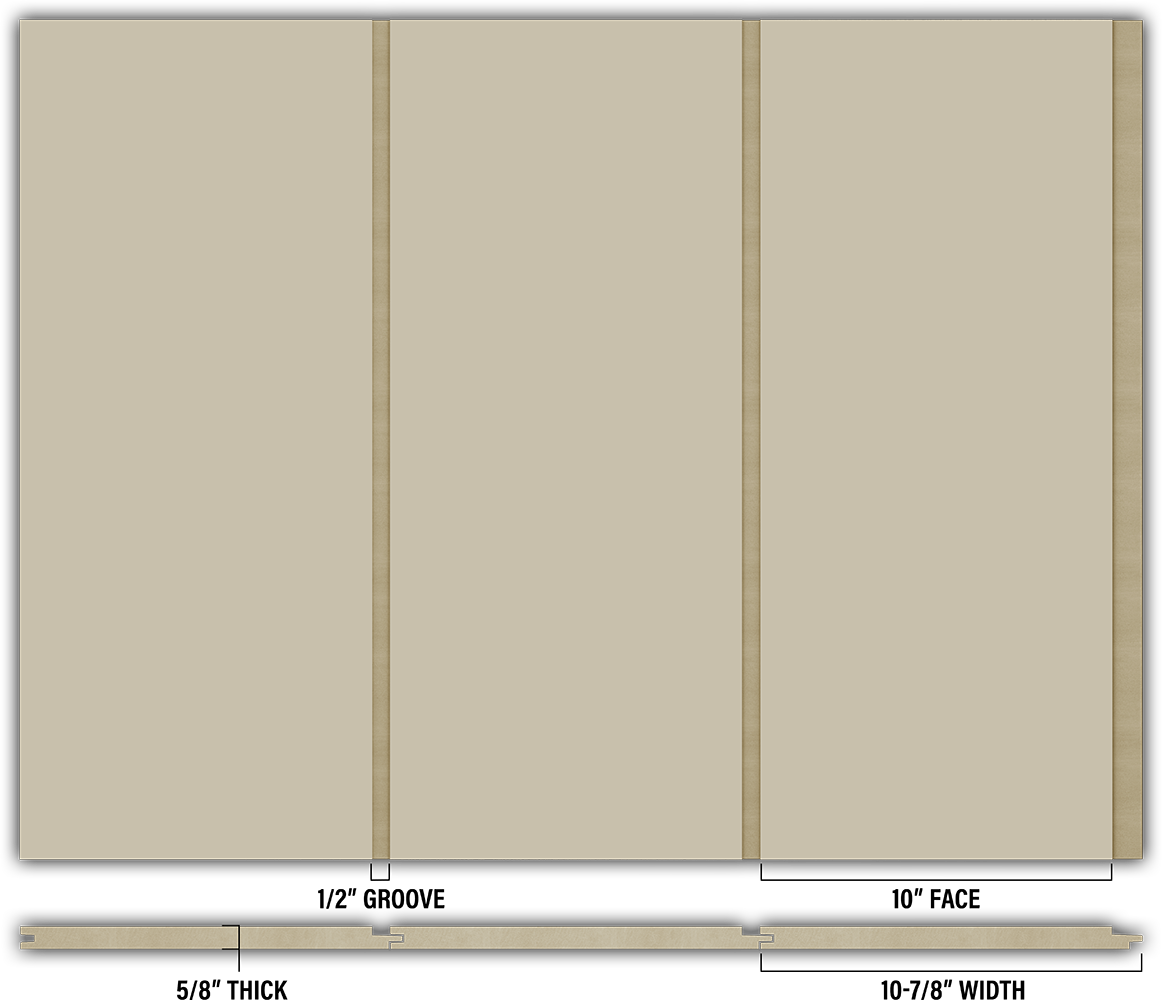 10″ Smooth T&G Modern Shiplap Strips - Individual
