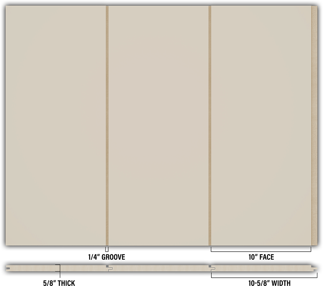 10″ Smooth T&G Modern Shiplap Strips - Individual
