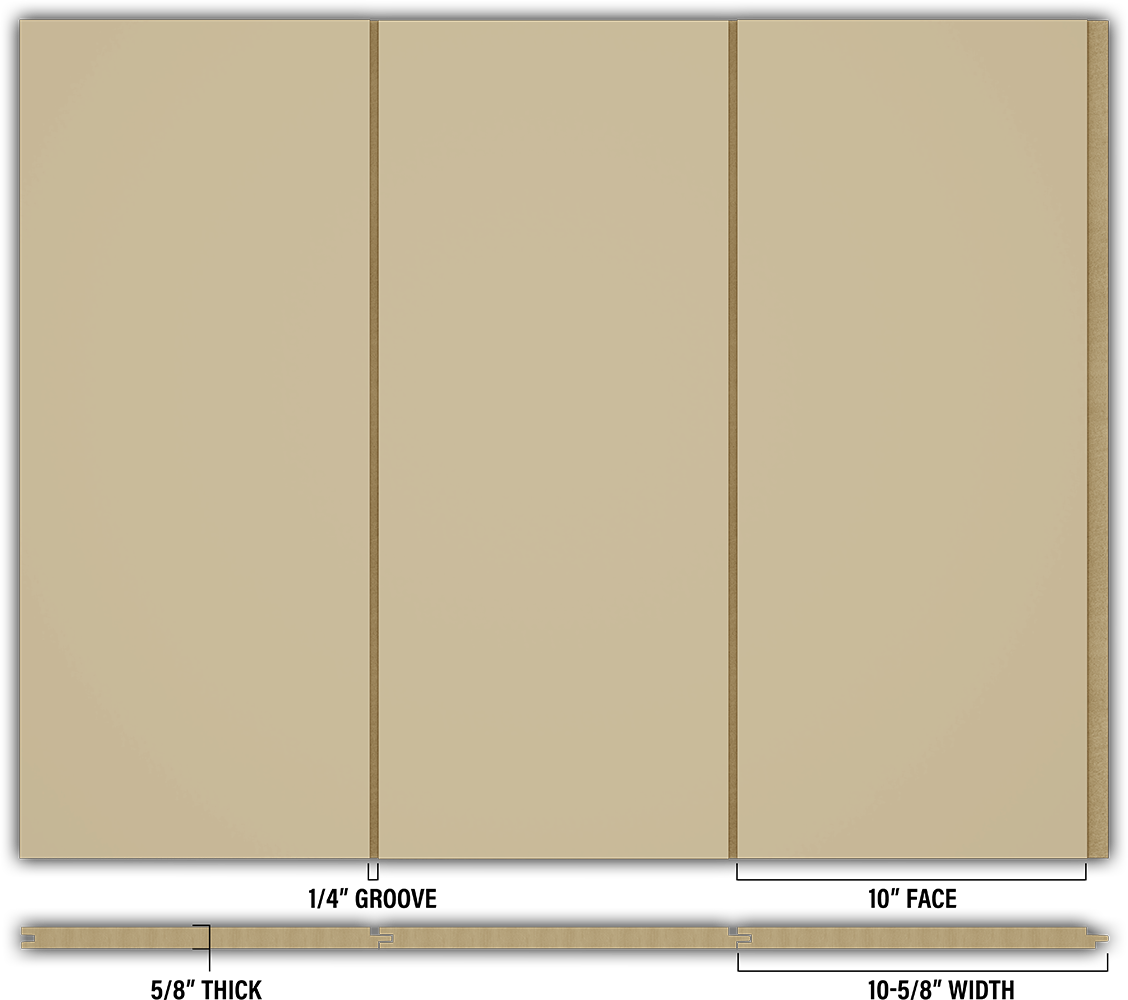 10″ Smooth T&G Modern Shiplap Strips - Individual