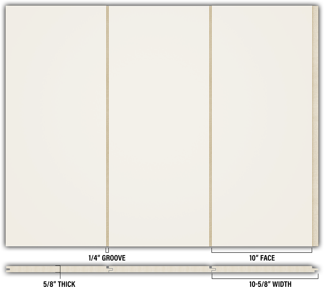 10″ Smooth T&G Modern Shiplap Strips - Individual