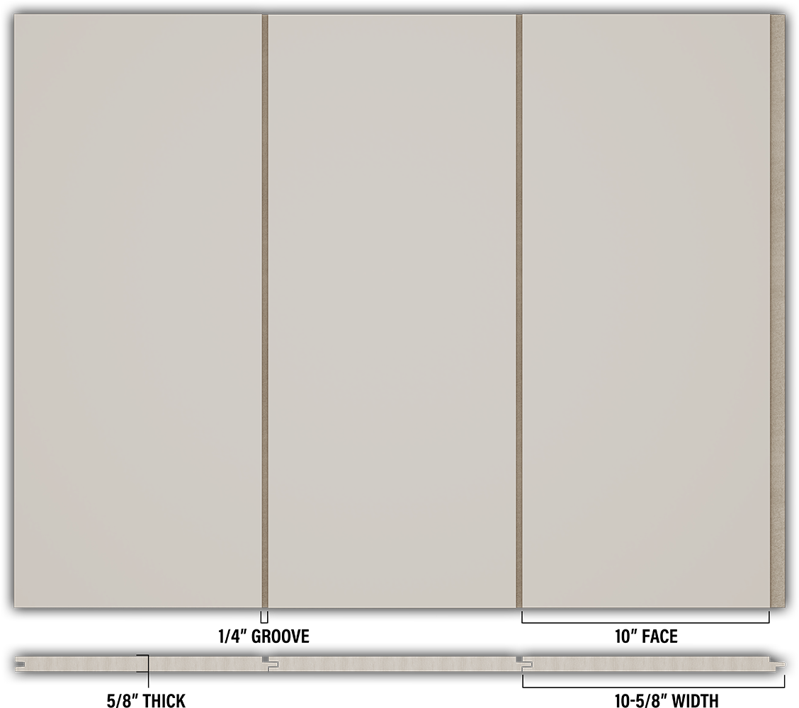 10″ Smooth T&G Modern Shiplap Strips - Individual