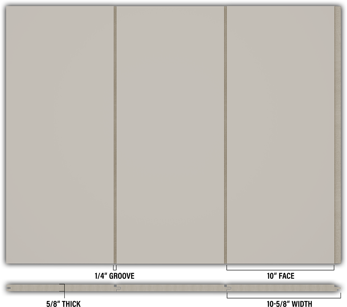 10″ Smooth T&G Modern Shiplap Strips - Individual