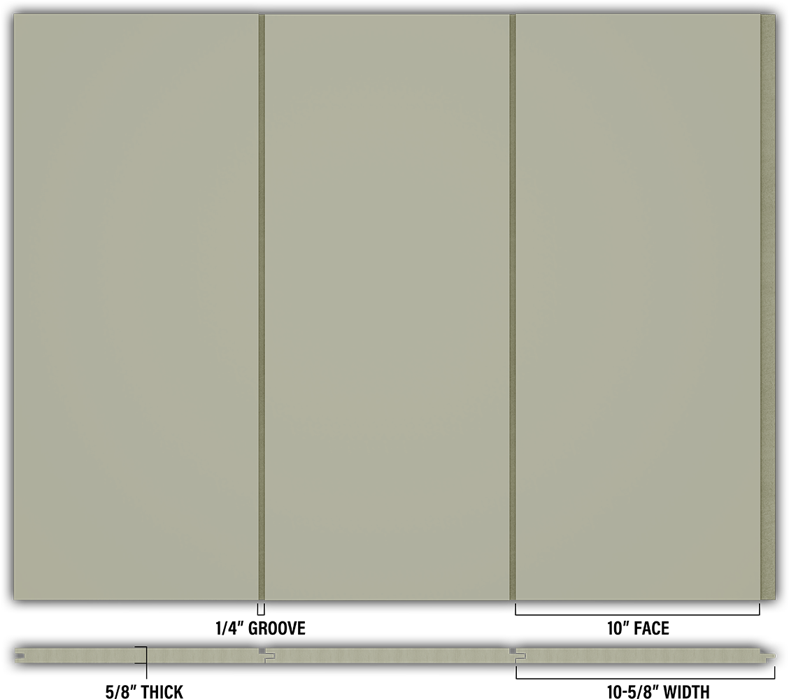 10″ Smooth T&G Modern Shiplap Strips - Individual