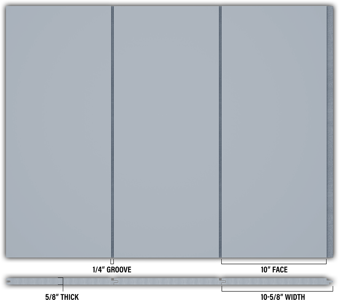 10″ Smooth T&G Modern Shiplap Strips - Individual