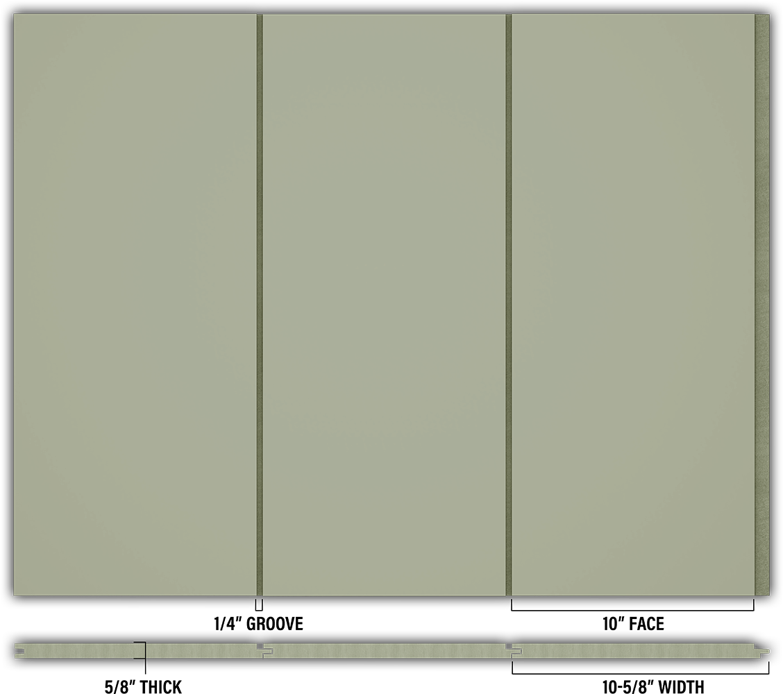10″ Smooth T&G Modern Shiplap Strips - Individual